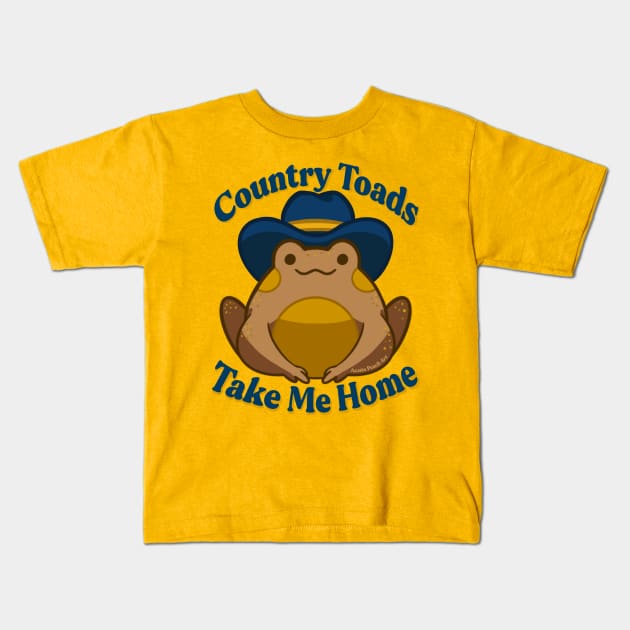 Country Toads Take Me Home Kids T-Shirt by Acute Peach Art